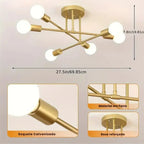 Lustre de Teto Moderno 6 Lâmpadas – Design Geométrico - Modern Casa