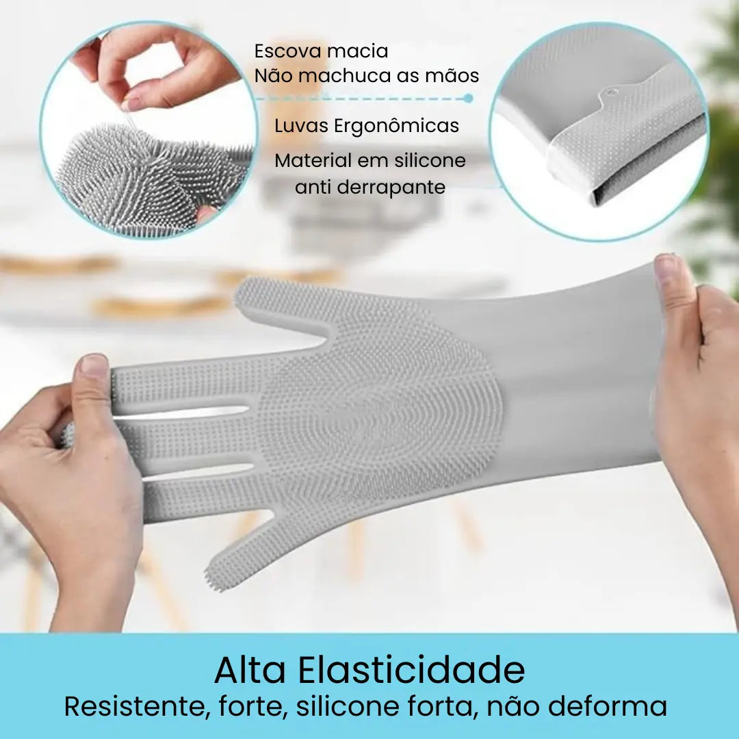 Luva de Limpeza em Silicone Multiuso - Modern Casa