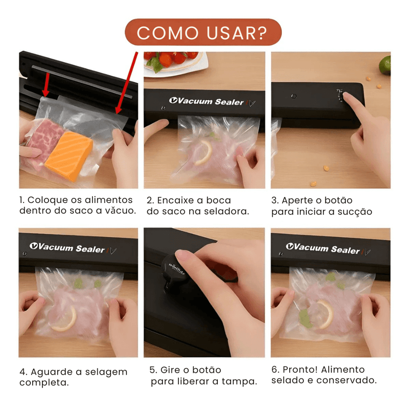 Máquina Seladora e Embaladora Automática a Vácuo