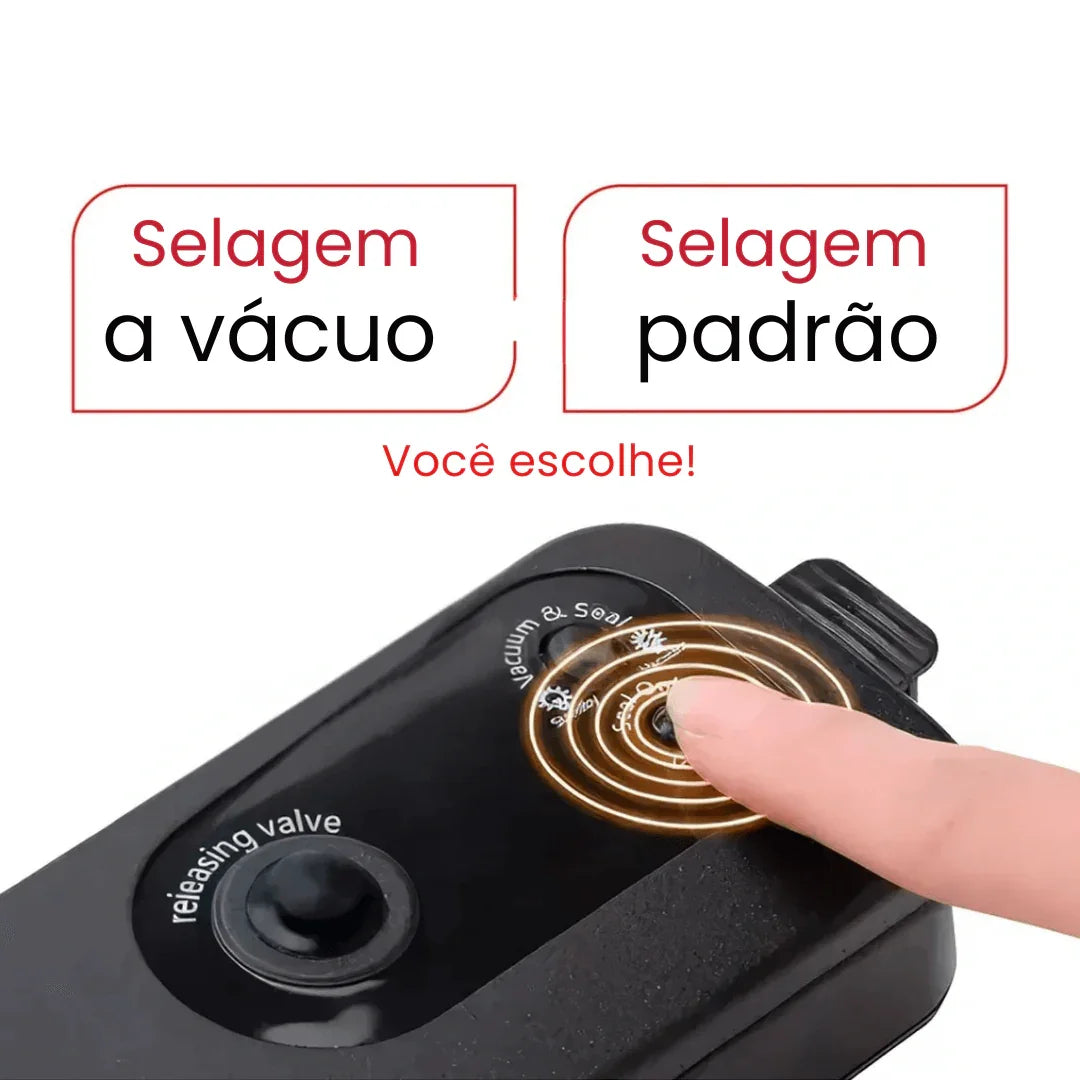 Máquina Seladora e Embaladora Automática a Vácuo + 10 Sacos de Brinde