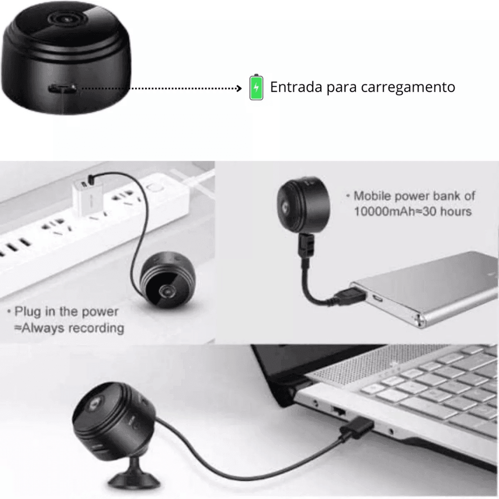 Mini Câmera Espiã Wi-Fi A9 - Modern Casa