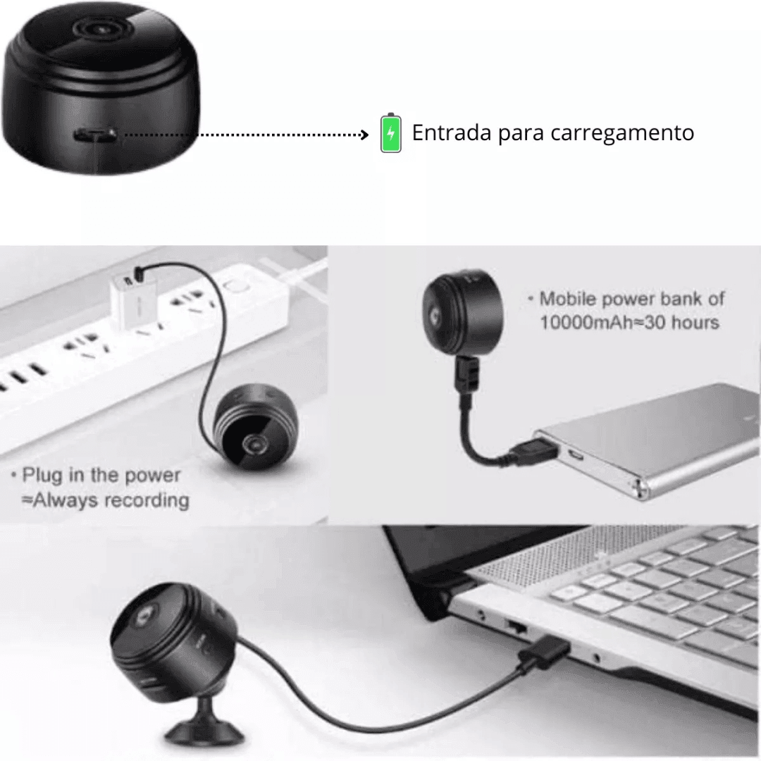 Mini Câmera Espiã Wi-Fi A9 - Modern Casa