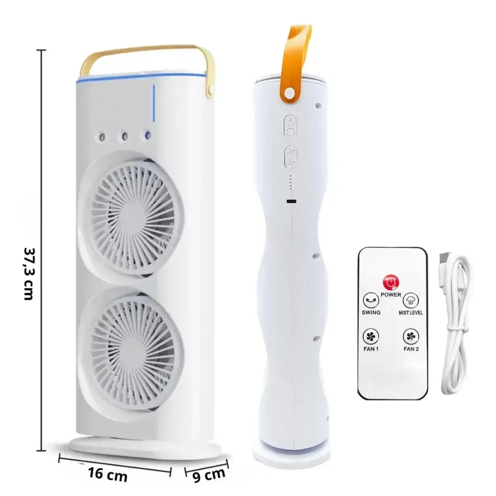 Mini Climatizador de Ar Portátil 3 em 1 USB Silencioso