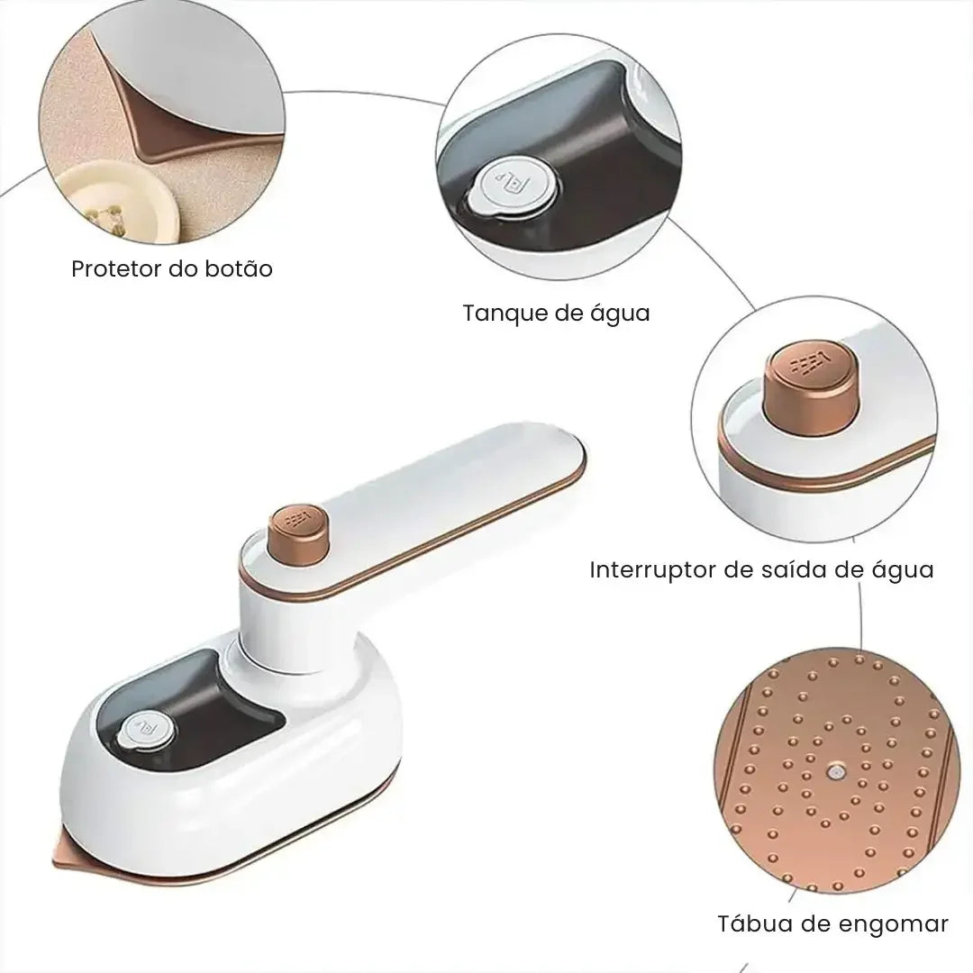 Mini Ferro de Passar Roupas a Vapor - Modern Casa