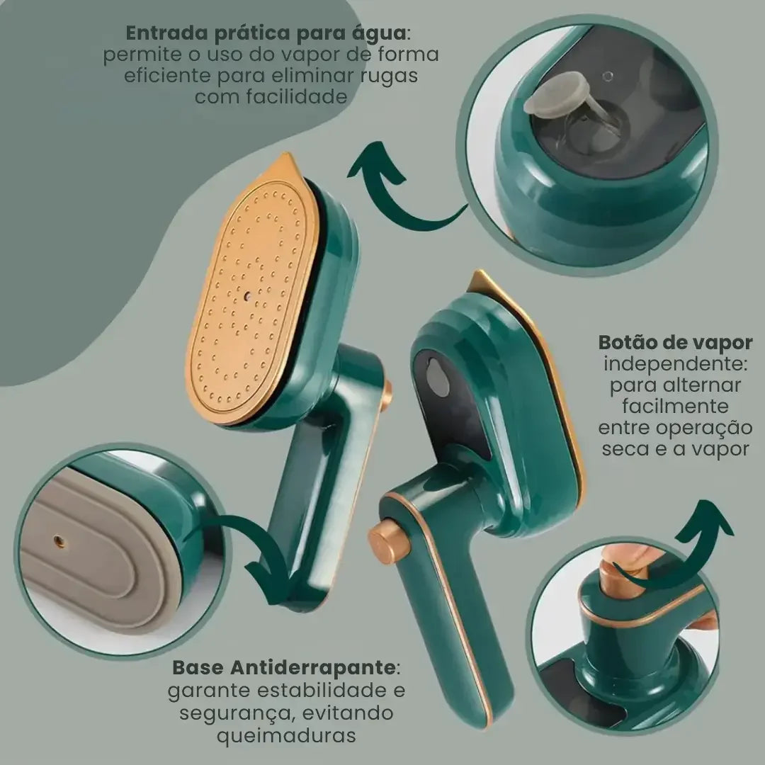 Mini Ferro de Passar Roupas a Vapor - Modern Casa