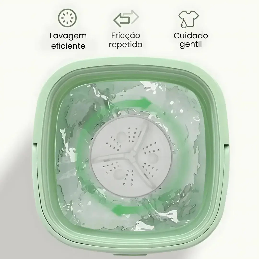 Mini Máquina de Lavar Roupa Dobrável TurboClean 9 Litros - Modern Casa