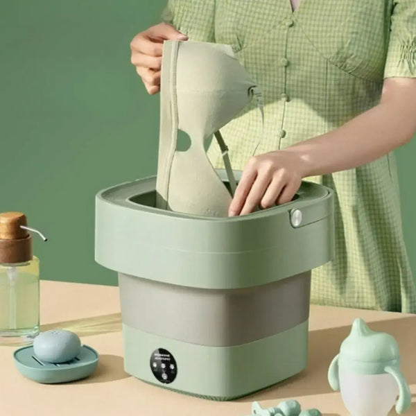 Mini Máquina de Lavar Roupa Dobrável TurboClean 11 Litros