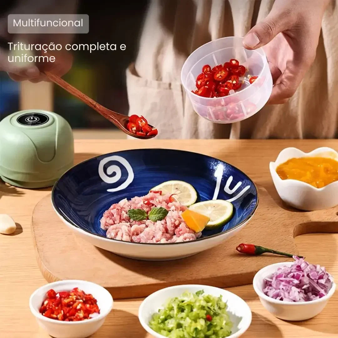 Mini Processador Alimentos Automático Sem Fio - Modern Casa