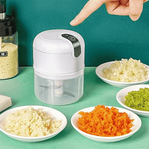 Mini Processador Alimentos Automático Sem Fio com 3 Laminas - Modern Casa