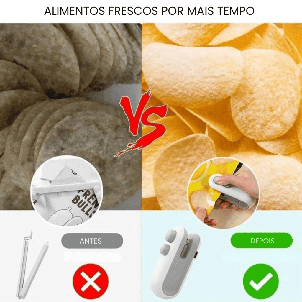 Mini Seladora de Embalagens Portátil USB - Modern Casa