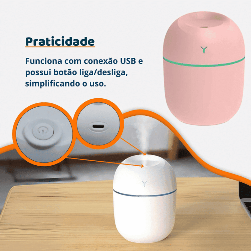 Mini Umidificador de Ar Portátil - Modern Casa