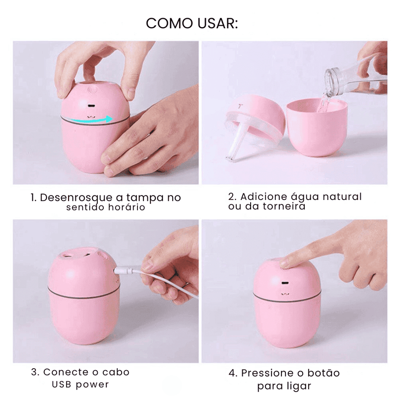 Mini Umidificador de Ar Portátil - Modern Casa