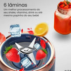 Mini liquidificador portátil desmontado – fácil de limpar