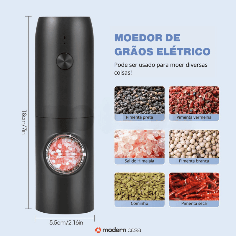 Moedor Automático de Sal e Pimenta - Modern Casa