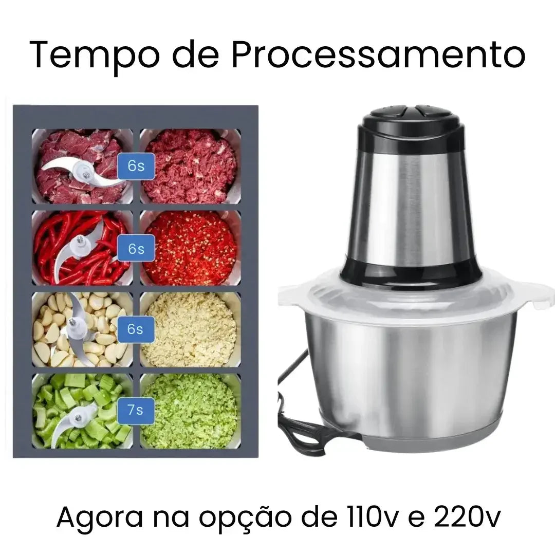 Moedor e Triturador Multifuncional em Aço Inox PowerChef 300 - Modern Casa
