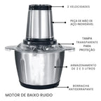 Moedor e Triturador Multifuncional em Aço Inox PowerChef 300 - Modern Casa