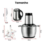 Moedor e Triturador Multifuncional em Aço Inox PowerChef 300 - Modern Casa