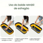 Mop de Limpeza Flat Slim 360º + Balde Retrátil - Modern Casa