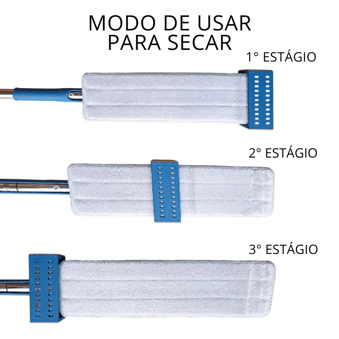 Mop de Limpeza Flat Slim 360º + Balde Retrátil - Modern Casa