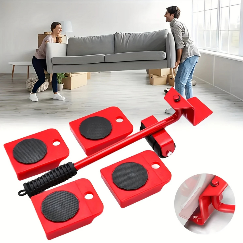Movedor e Levantador para Móveis - Kit 5 Peças