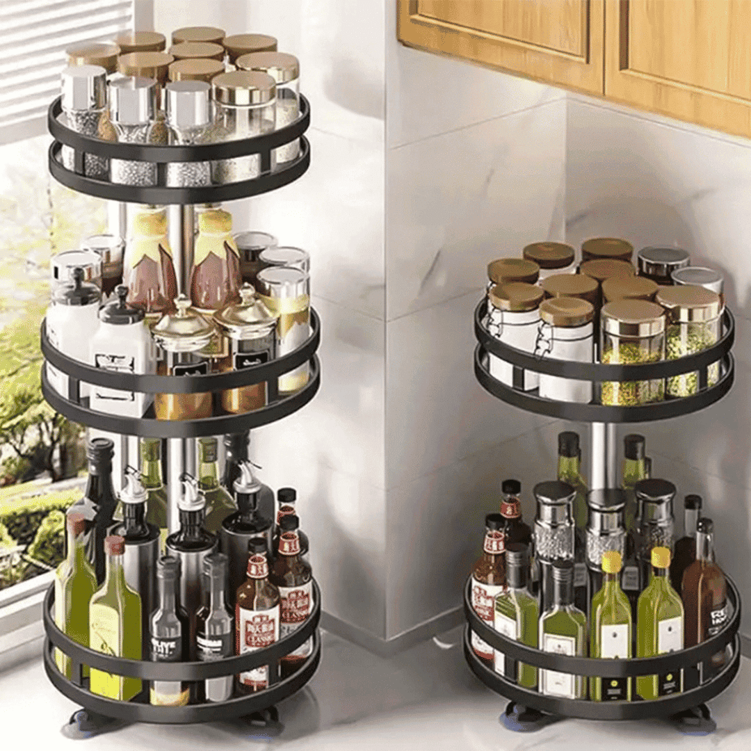 Organizador De Condimentos e Porta Temperos Rotativo - Modern Casa