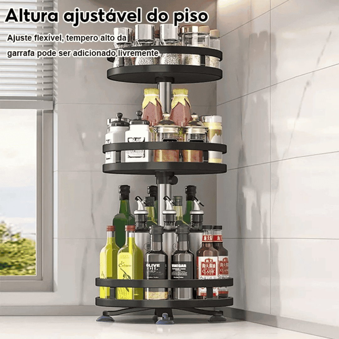 Organizador De Condimentos e Porta Temperos Rotativo - Modern Casa