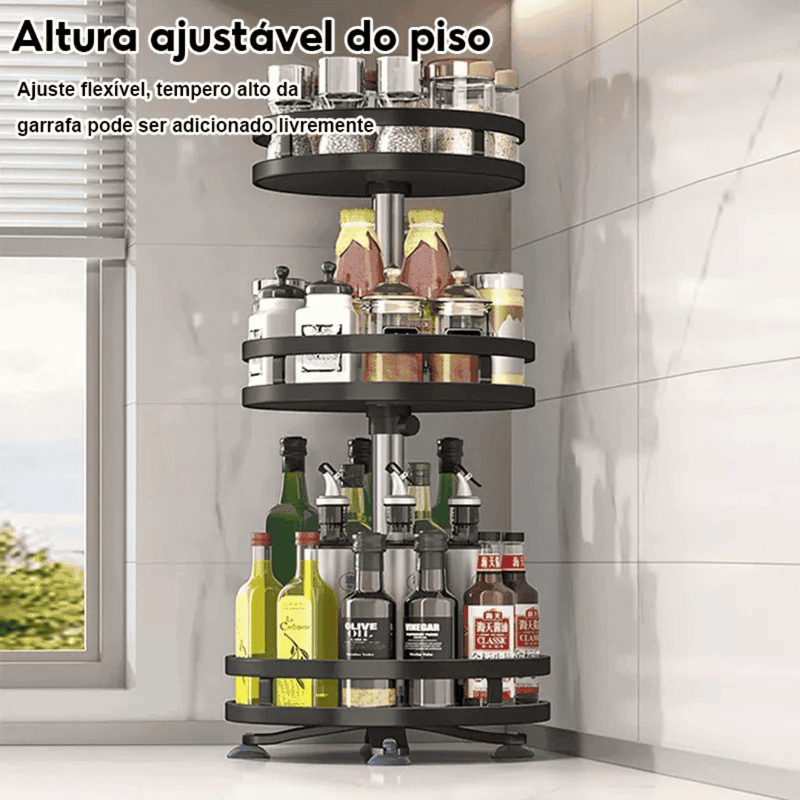 Organizador De Condimentos e Porta Temperos Rotativo - Modern Casa