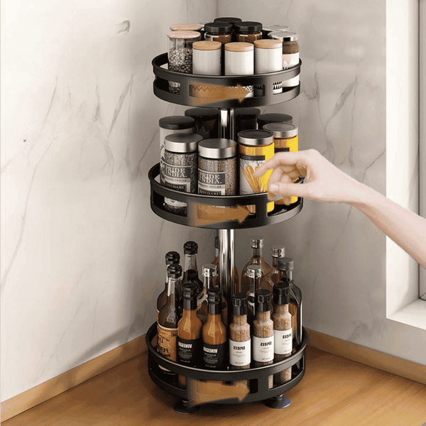 Organizador De Condimentos e Porta Temperos Rotativo - Modern Casa