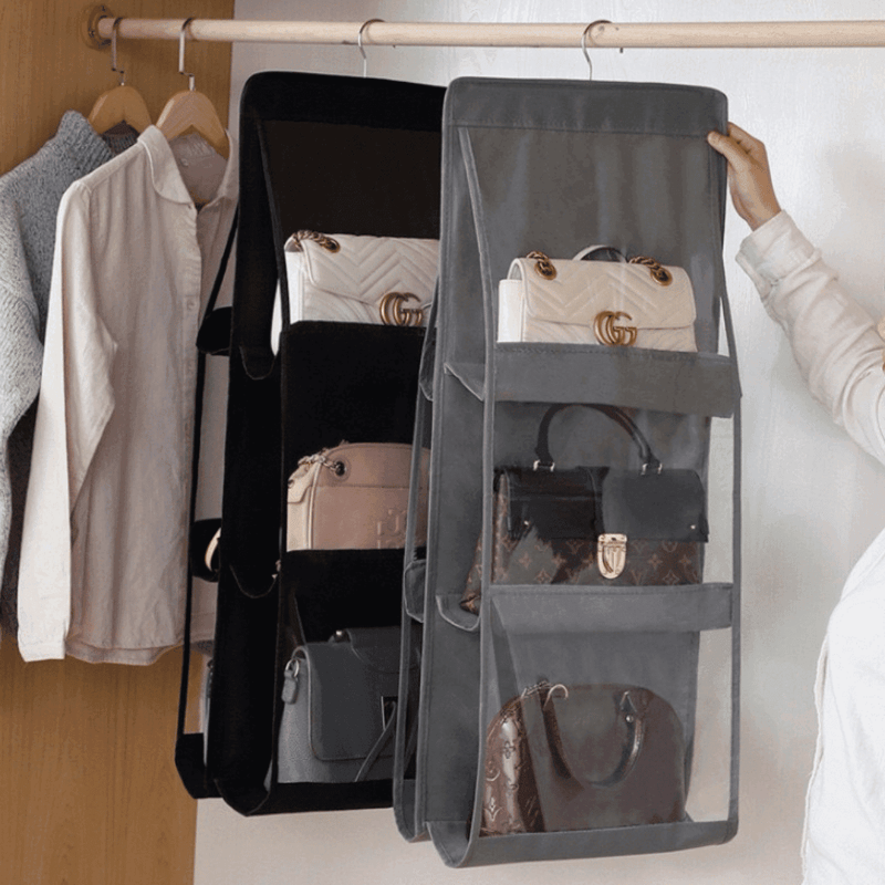 Organizador Multiuso De Bolsas Com Cabide Para Guarda Roupas - Modern Casa