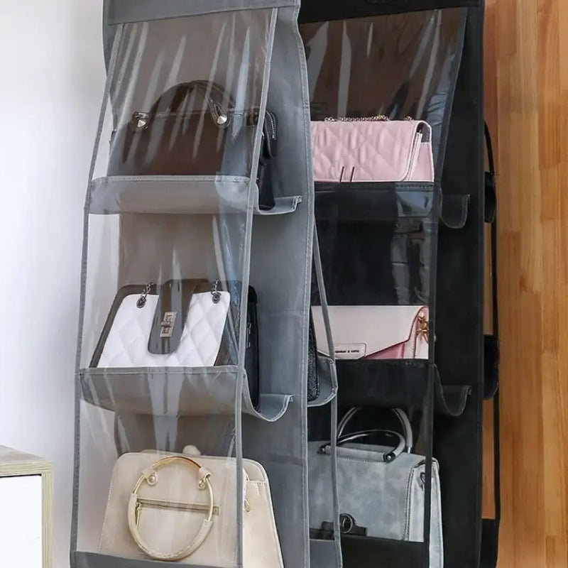 Organizador Multiuso De Bolsas Com Cabide Para Guarda Roupas