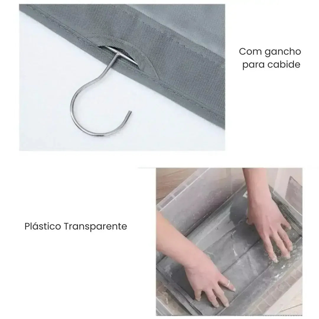 Organizador De Bolsas Multiuso Com Cabide Para Guarda Roupas - Modern Casa