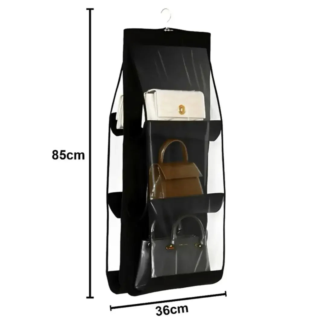 Organizador De Bolsas Multiuso Com Cabide Para Guarda Roupas - Modern Casa