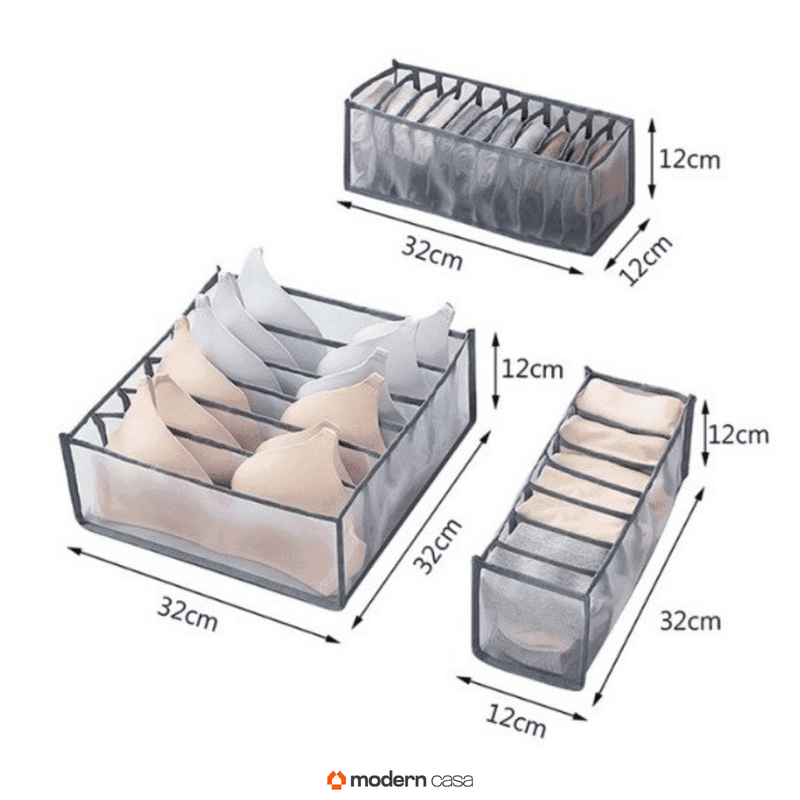 Organizador Tipo Colmeia para Roupas Íntimas Kit 3 Peças - Modern Casa