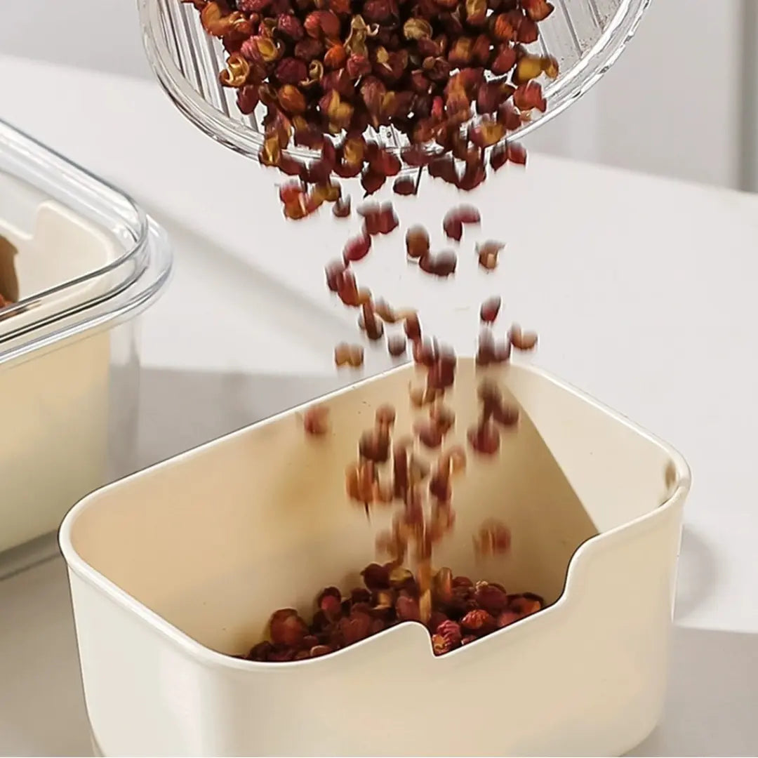 Organizador de Geladeira com 8 Divisórias – Pote Hermético Acrílico para Frutas, Legumes e Alimentos