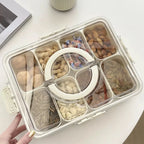 Organizador de Geladeira com 8 Divisórias – Pote Hermético Acrílico para Frutas, Legumes e Alimentos