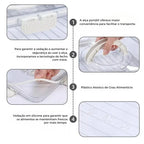 Organizador de Geladeira com 8 Divisórias – Pote Hermético Acrílico para Frutas, Legumes e Alimentos