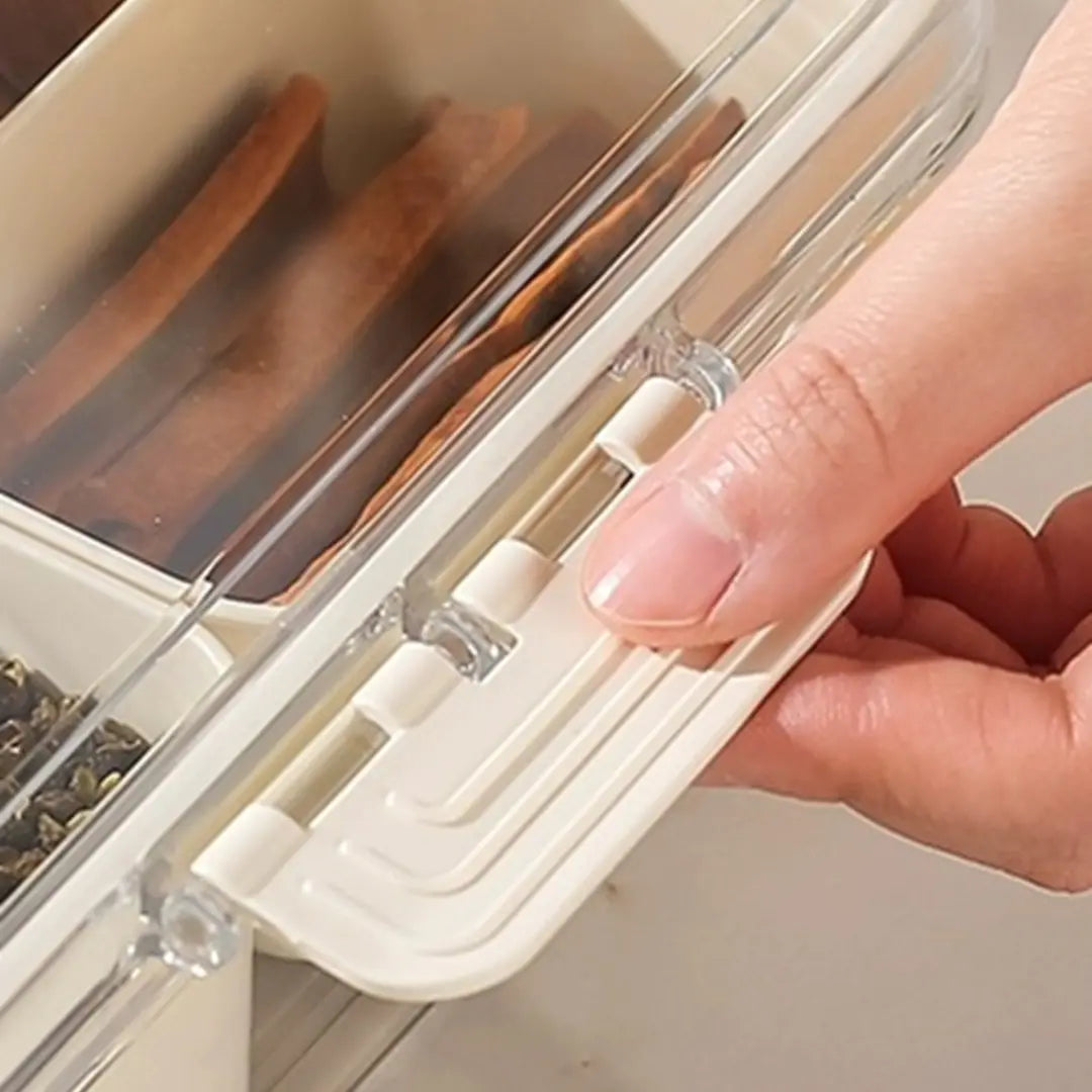 Organizador de Geladeira com 8 Divisórias – Pote Hermético Acrílico para Frutas, Legumes e Alimentos