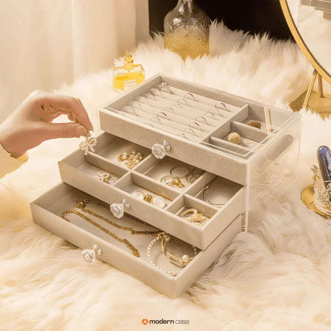 Organizador de Jóias Acrílico 3 Camadas - Modern Casa