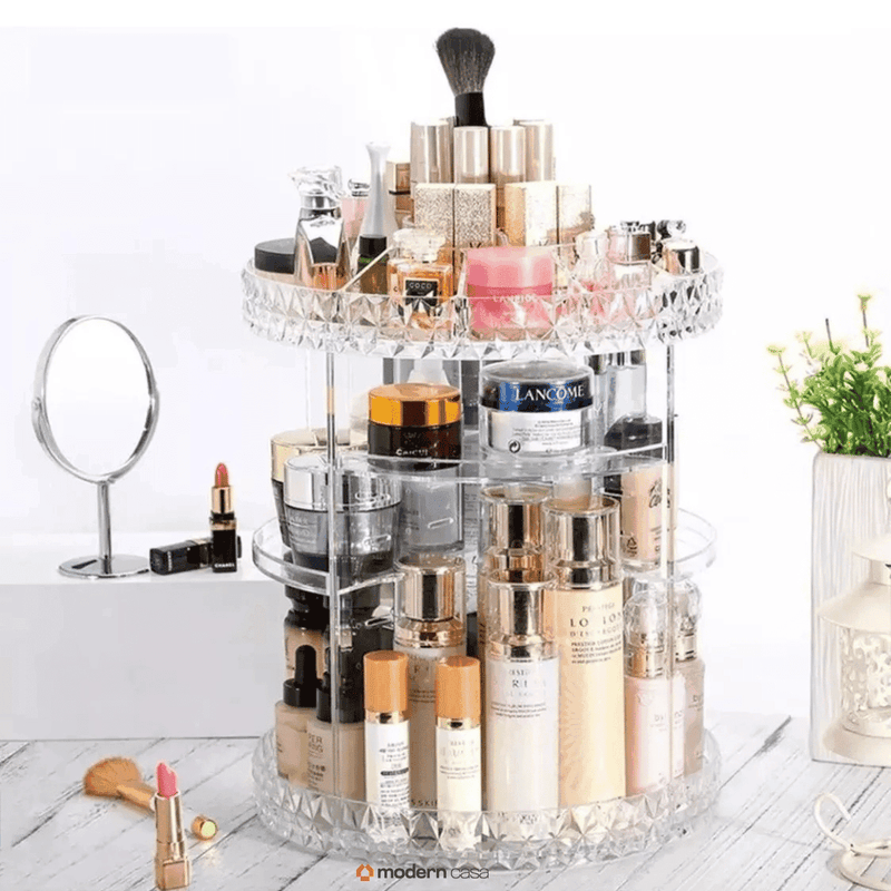 Organizador de Maquiagem Acrílico Giratório 360° - Modern Casa