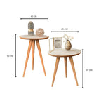 Mesa de Apoio Lateral Redonda Pé Palito Retrô