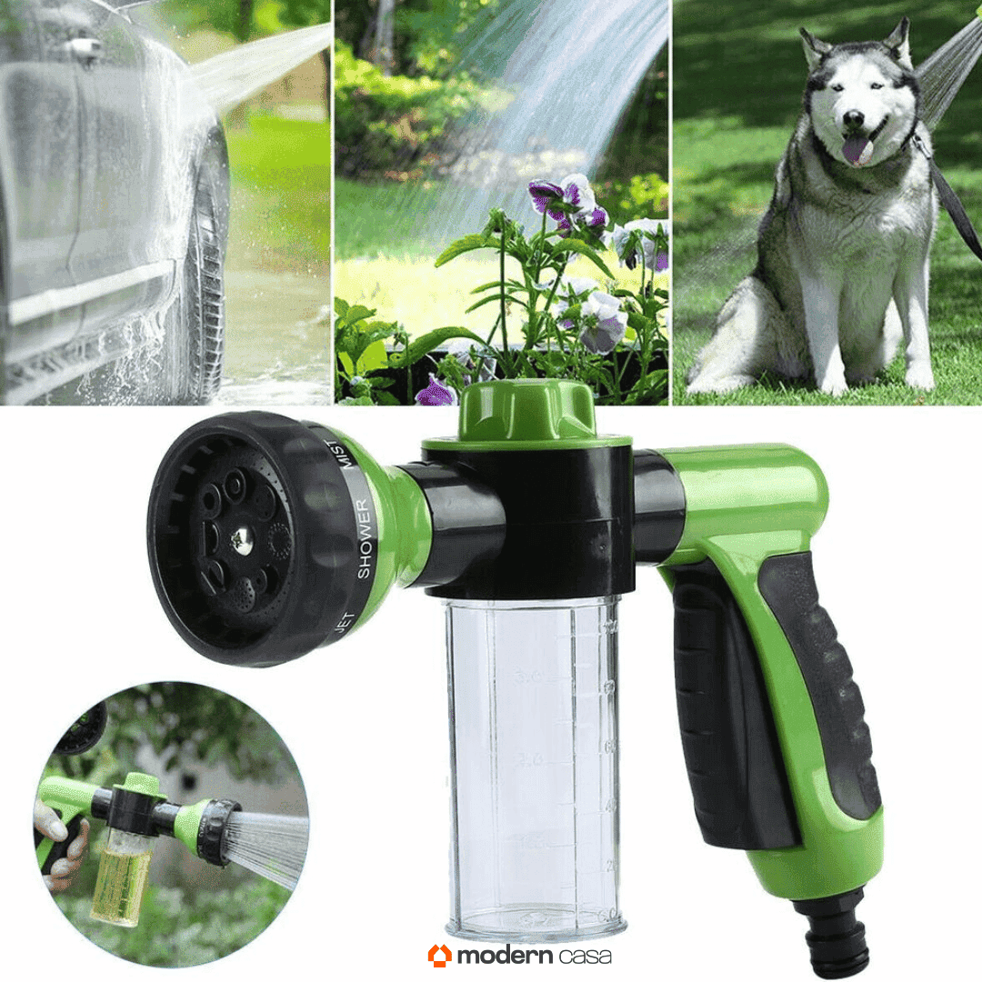 Pistola de Alta Pressão com Espuma 8 em 1 - Modern Casa