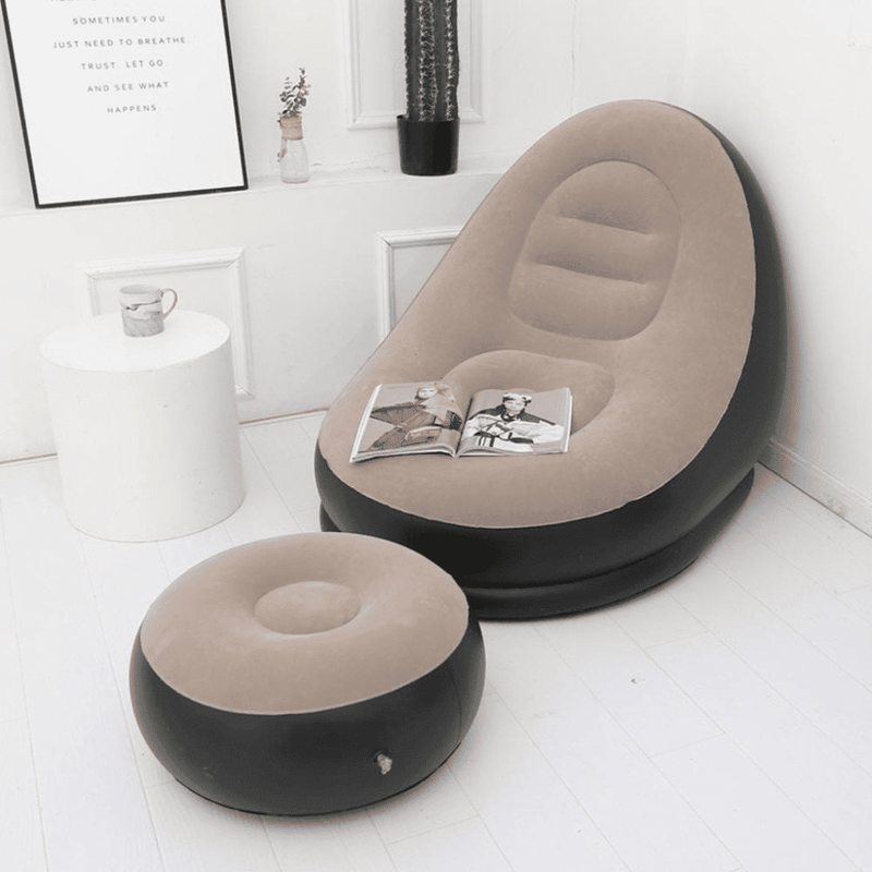 Poltrona e Puff Inflável Descanso Preguiçoso - Modern Casa