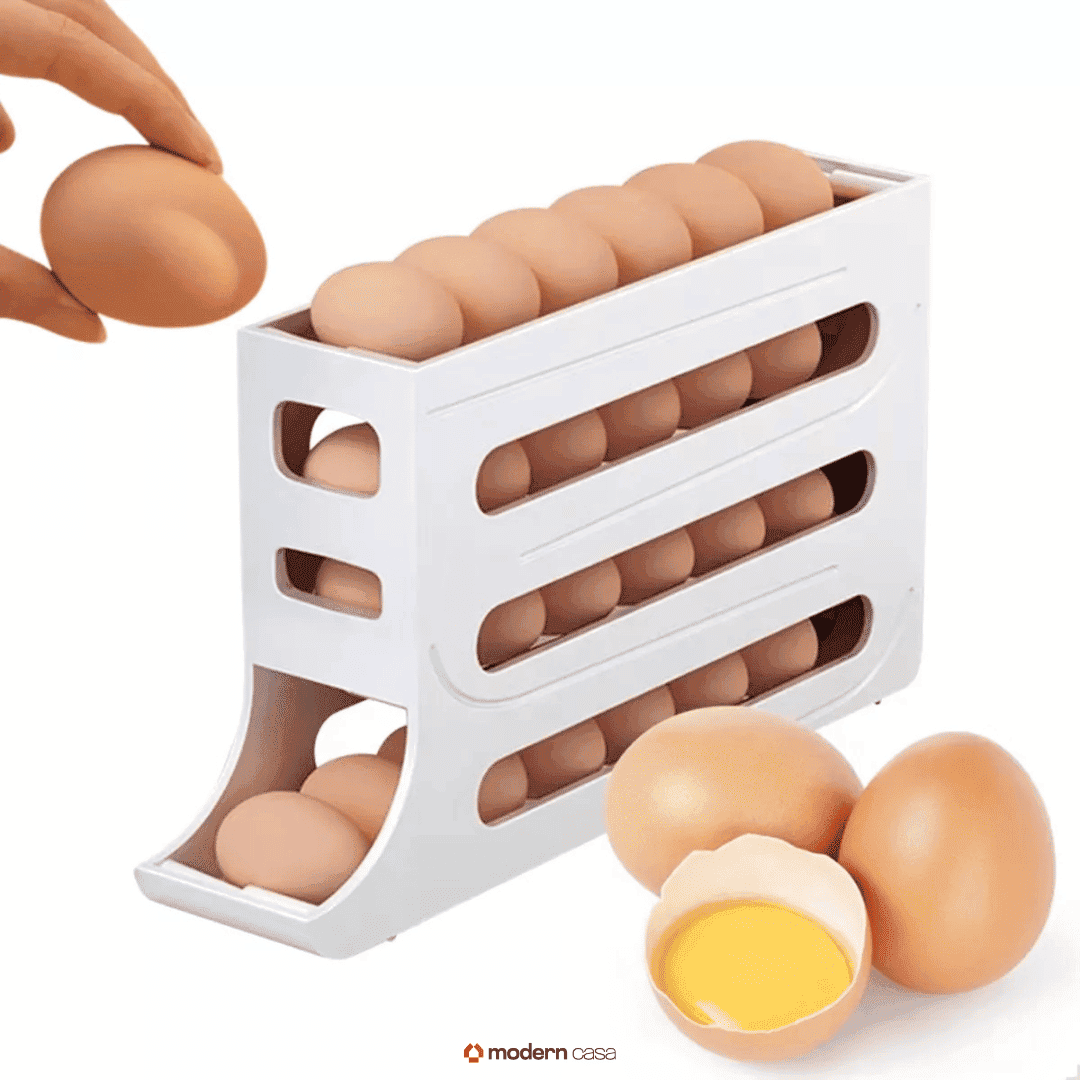 Organizador Porta-Ovos com Rolagem Automática - Modern Casa