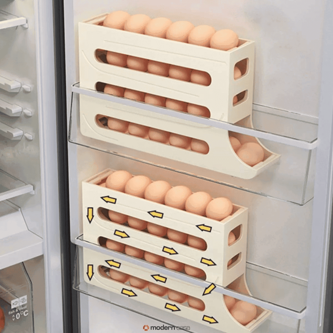 Organizador Porta-Ovos com Rolagem Automática - Modern Casa