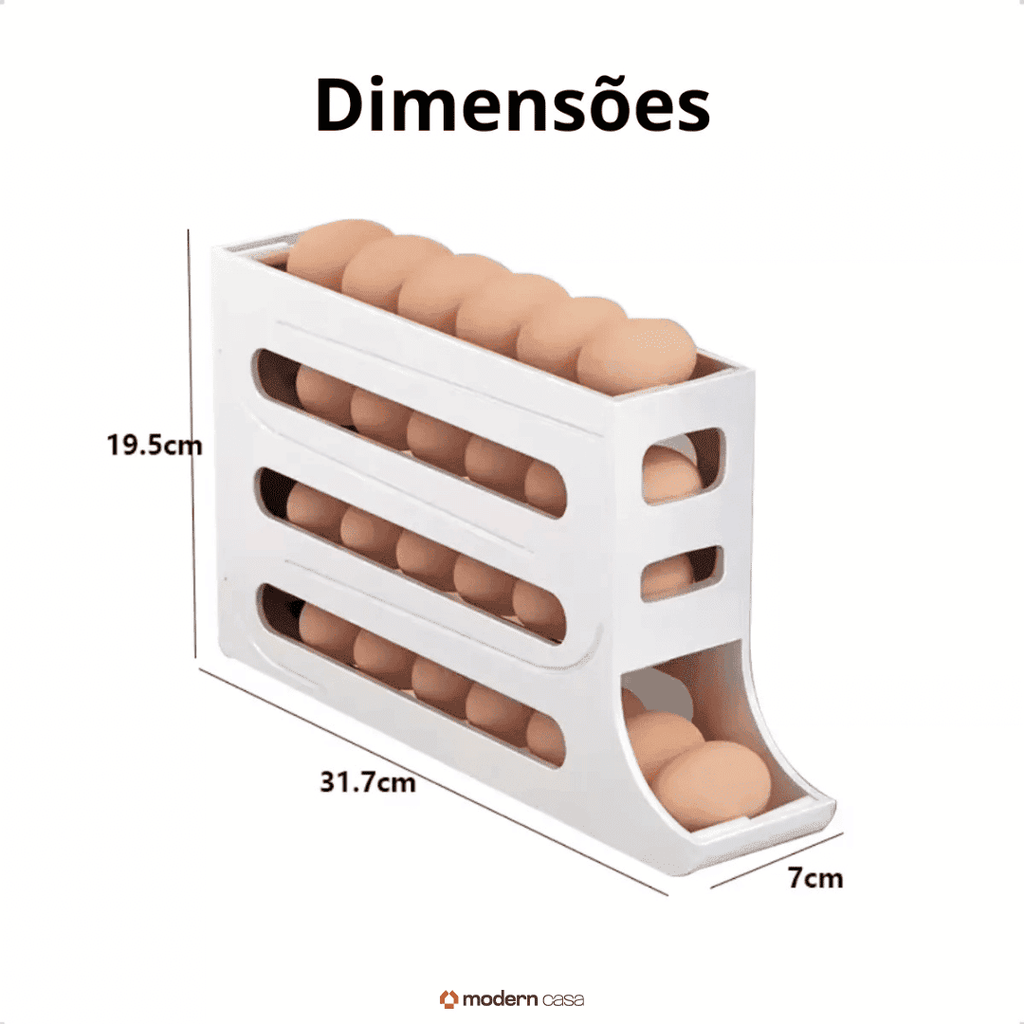 Organizador Porta-Ovos com Rolagem Automática - Modern Casa