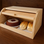 Porta Pão Bambu Com Tampa Retrátil - Modern Casa