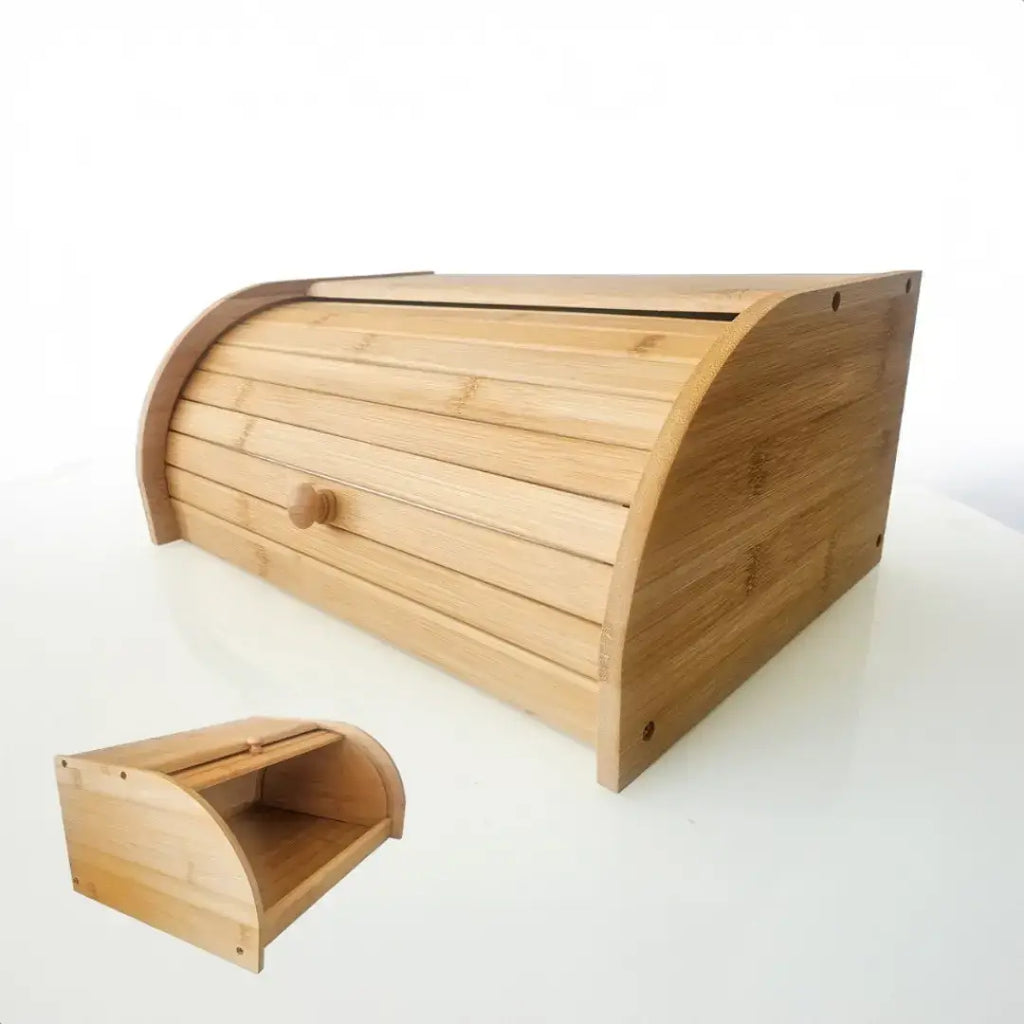 Porta Pão Bambu Com Tampa Retrátil - Modern Casa
