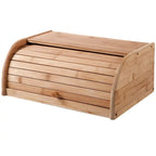 Porta Pão Bambu Com Tampa Retrátil - Modern Casa