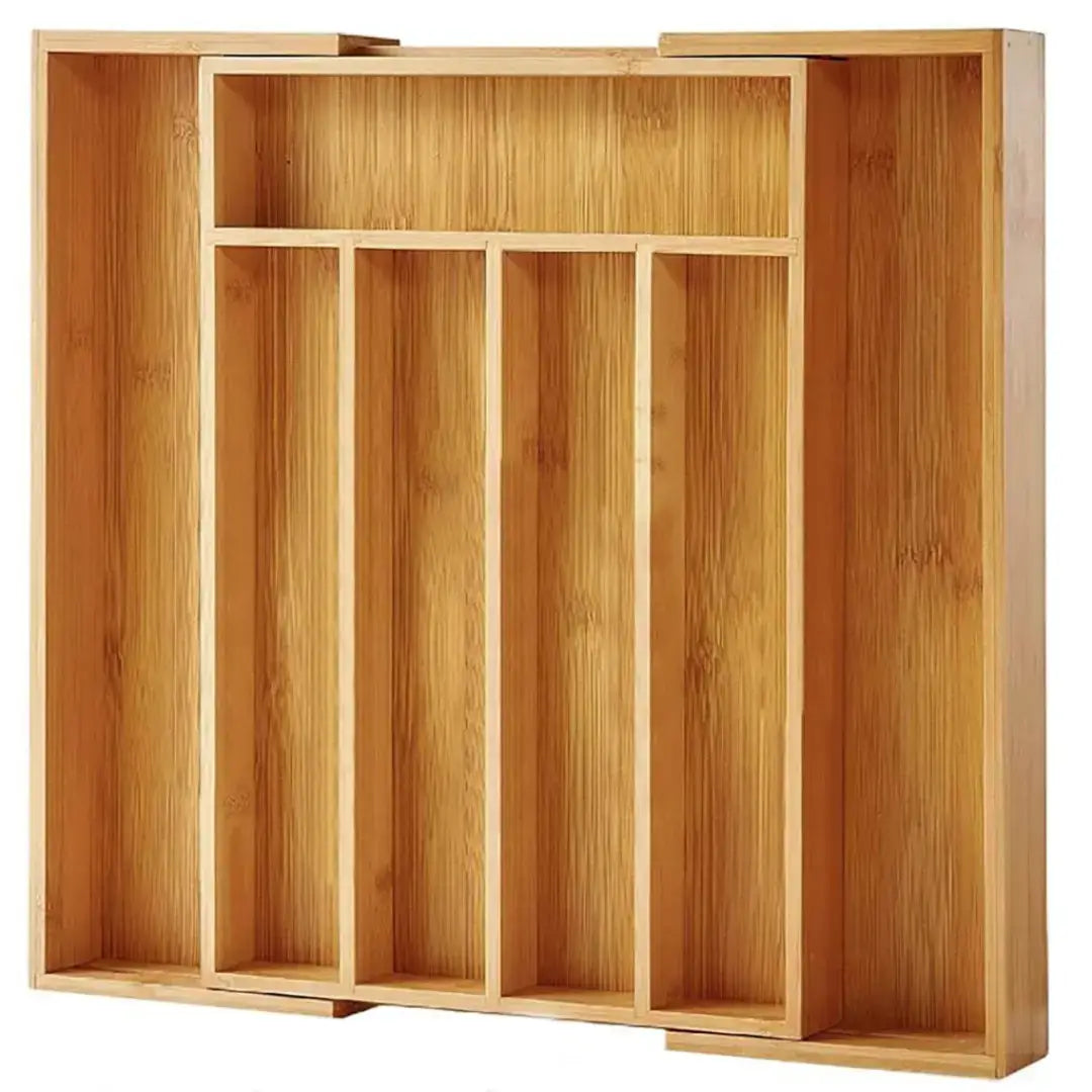 Porta Talheres em Bambu Extensível