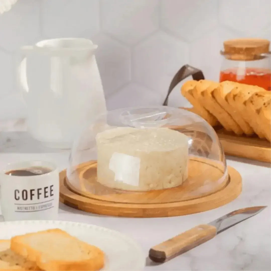 Queijeira de Bambu Com Tampa - Modern Casa